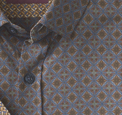 Navy/Brown Medallion Crest