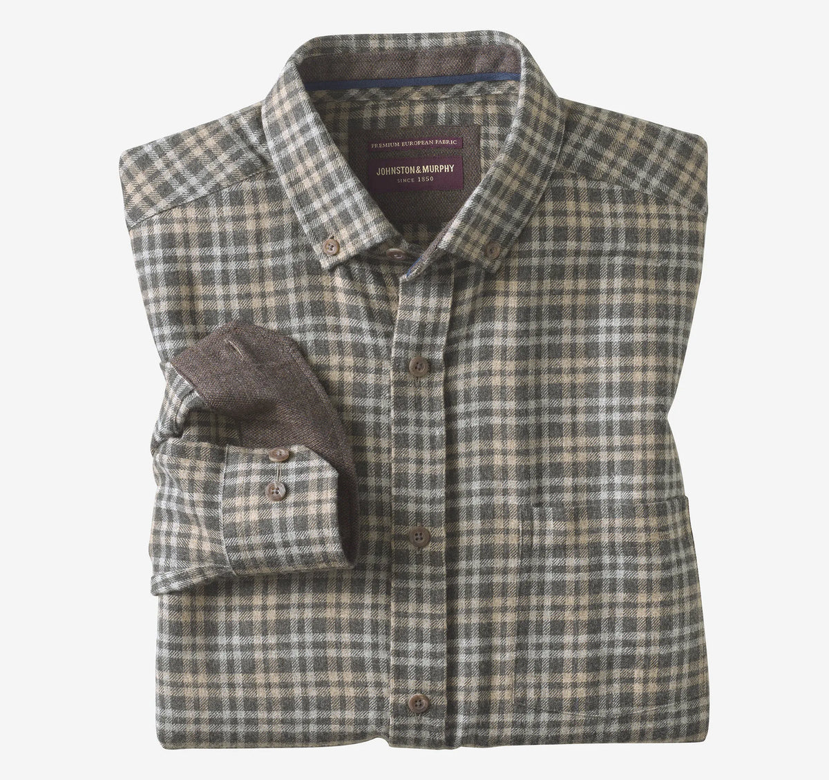 Charcoal/Tan Split Plaid
