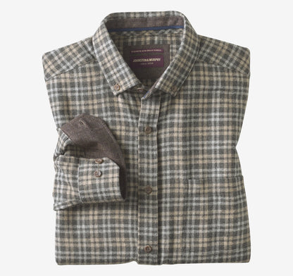 Charcoal/Tan Split Plaid