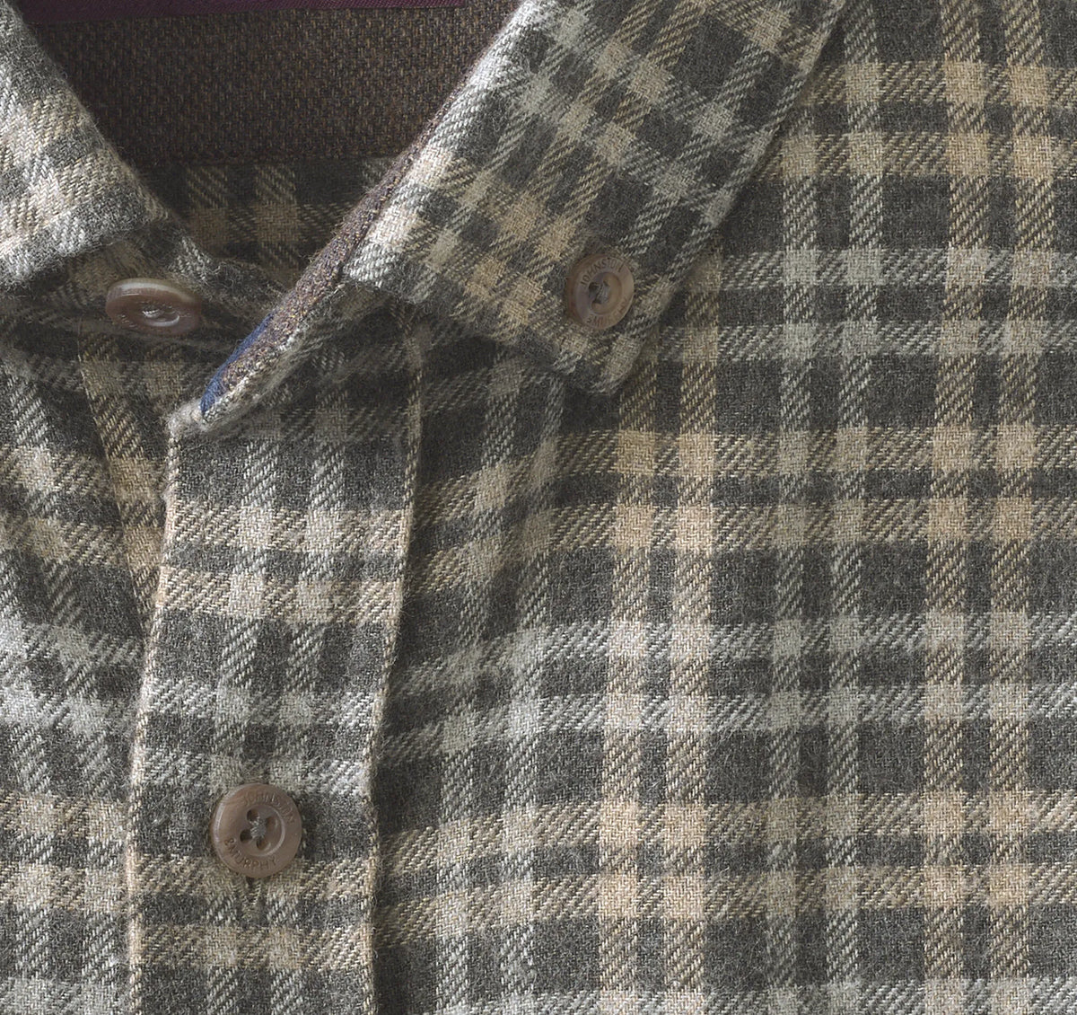 Charcoal/Tan Split Plaid