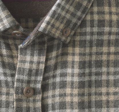Charcoal/Tan Split Plaid