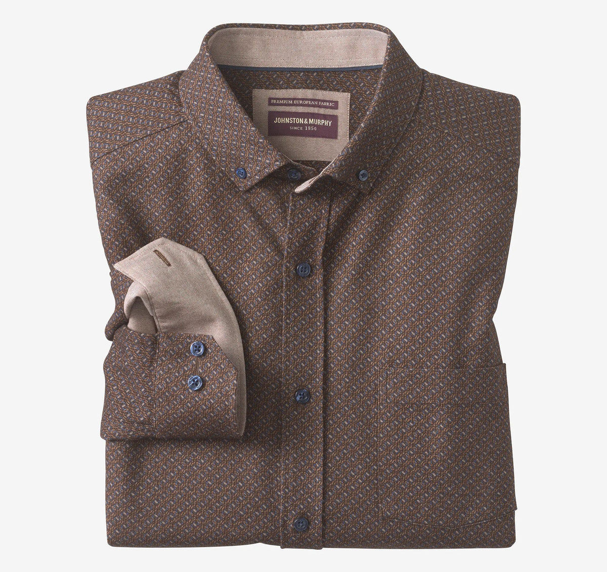 Brown/Navy Linked Oval
