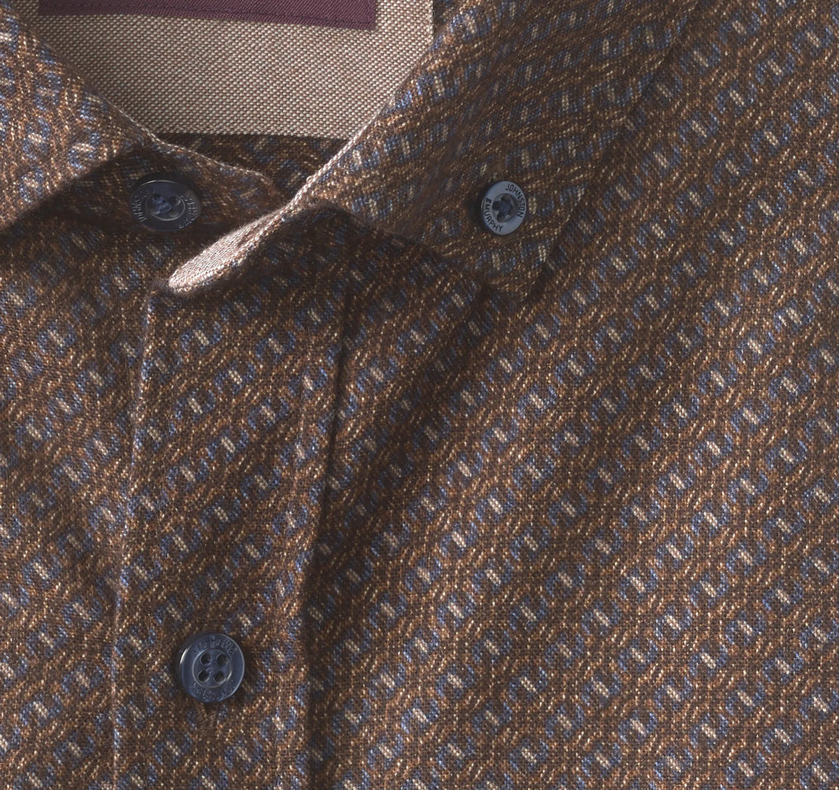 Brown/Navy Linked Oval