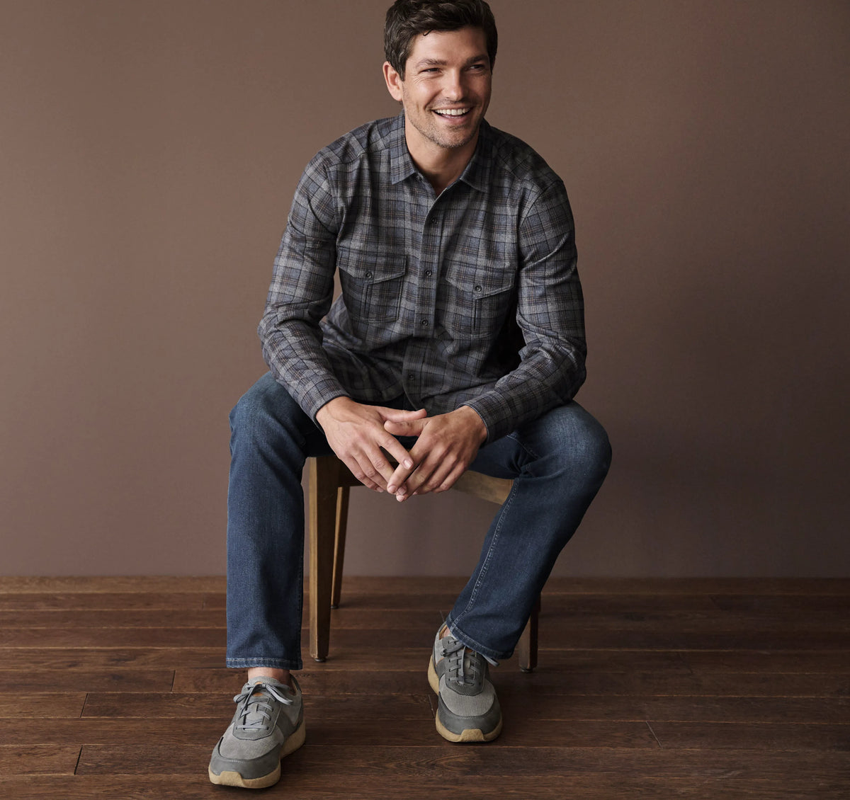 Gray/Blue Plaid
