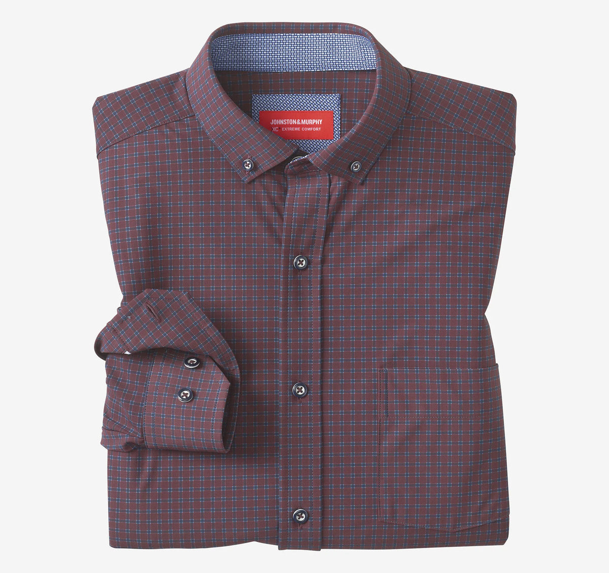 Burgundy Two-Tone Windowpane
