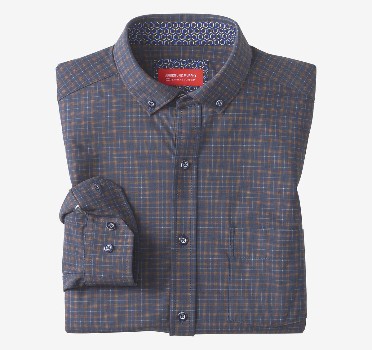 Navy/Rust Tattersall