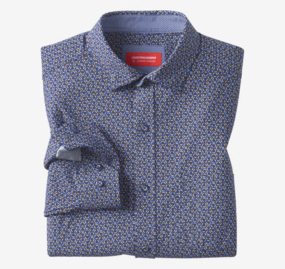 Navy Multi Hexagon Outline