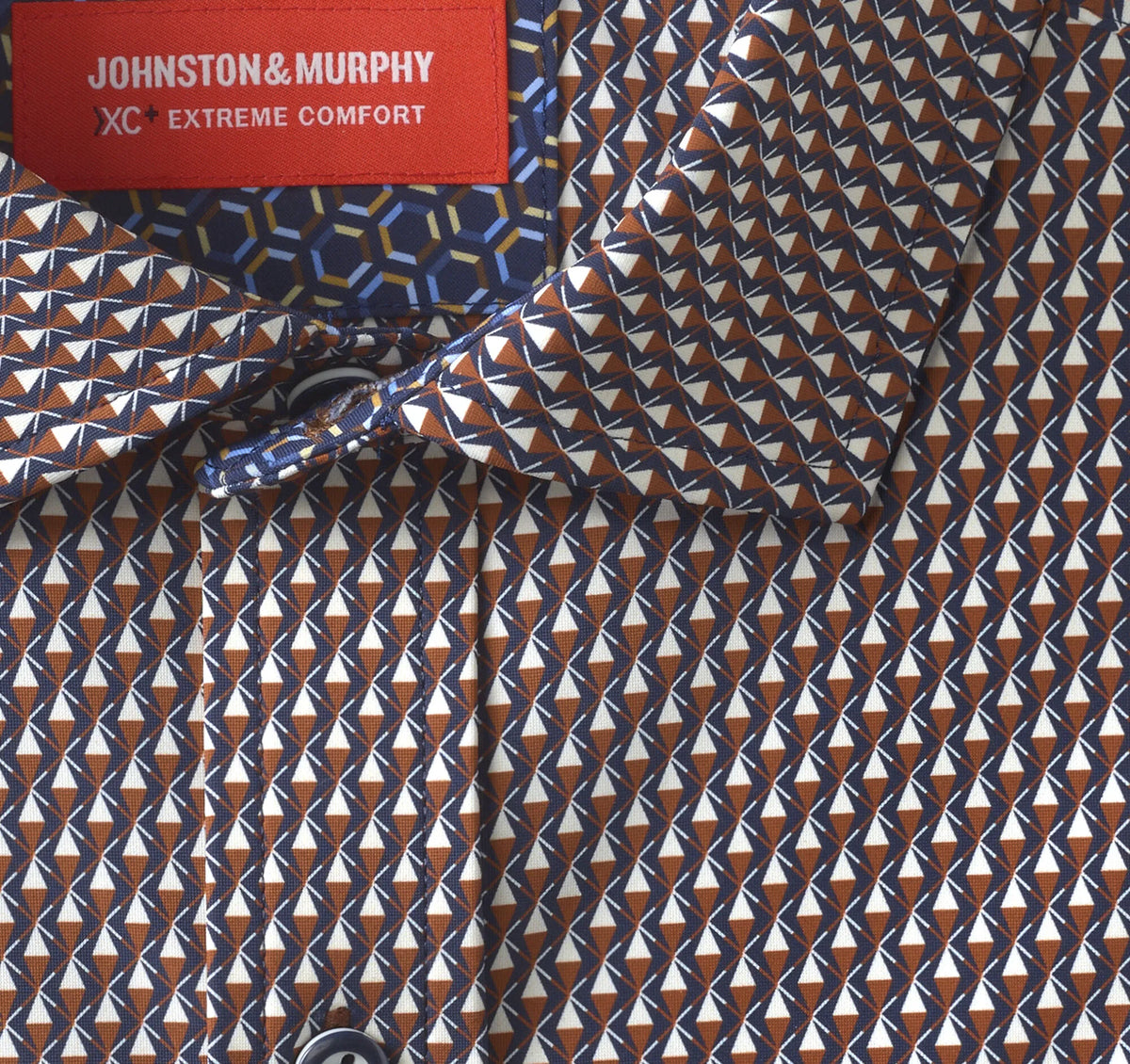 Rust/Navy Stacked Triangle