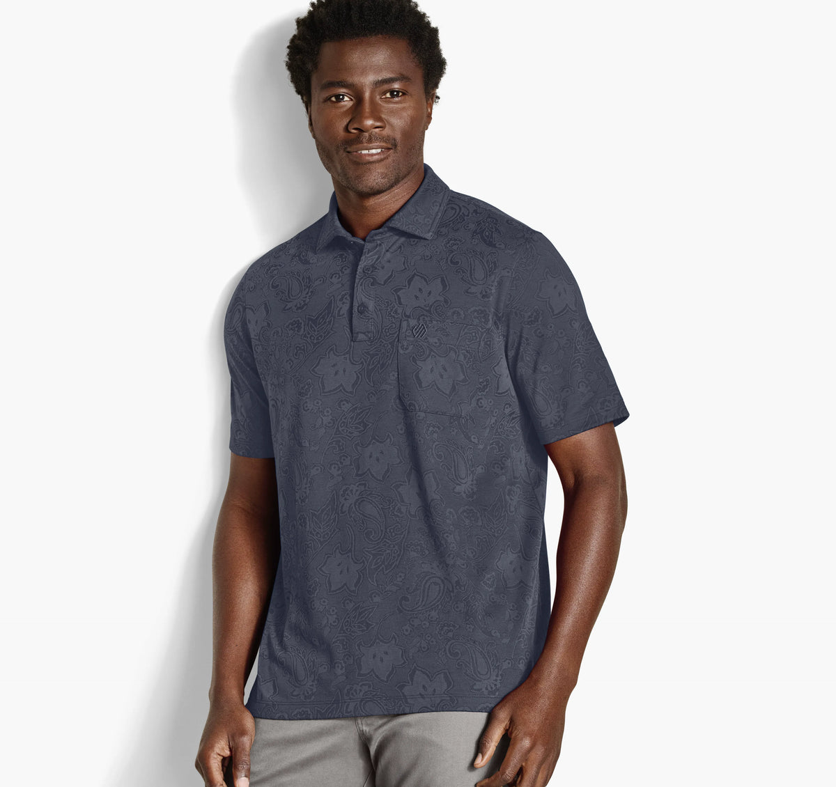 Navy Paisley