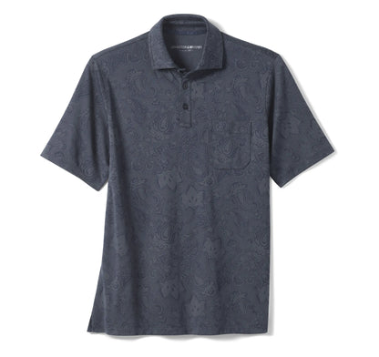Navy Paisley