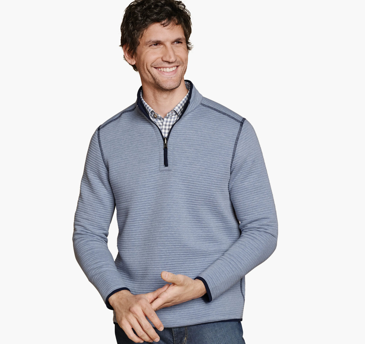 Light Blue Heather/Navy