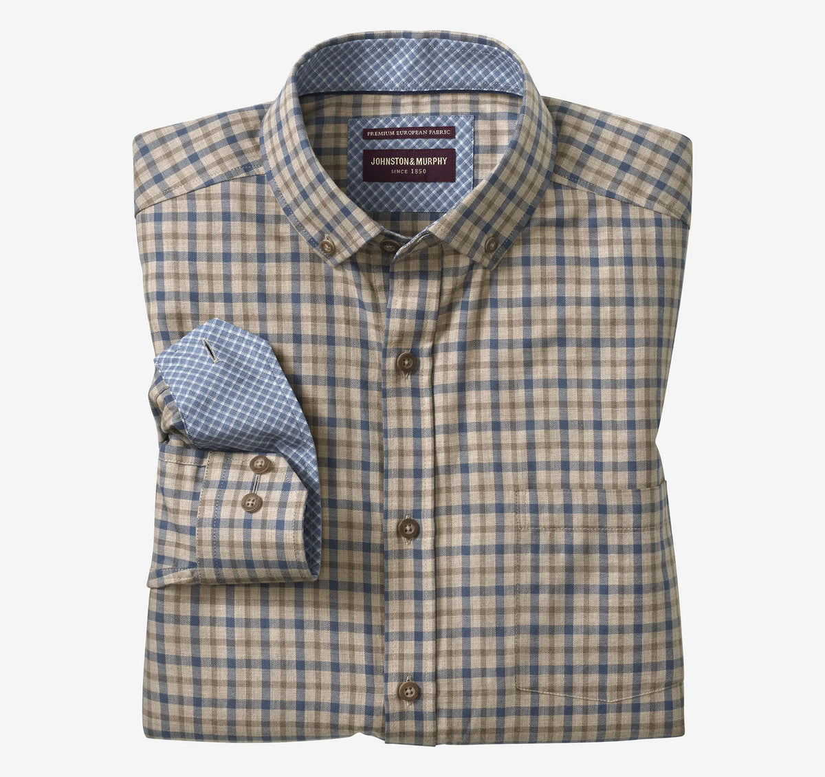 Brown Melange Two-Tone Grid