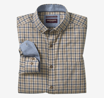 Brown Melange Two-Tone Grid