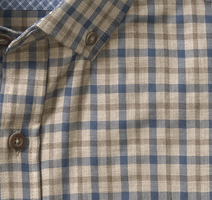 Brown Melange Two-Tone Grid