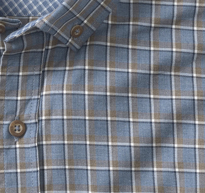 Blue Melange Outlined Grid