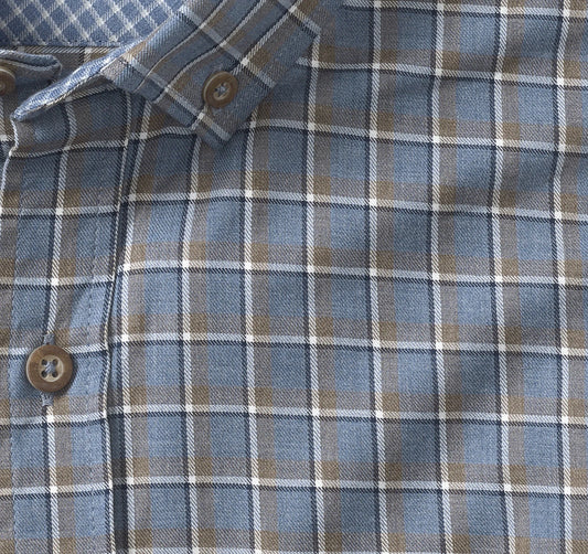 Blue Melange Outlined Grid