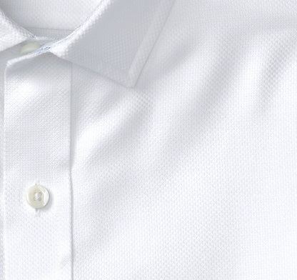 White Solid Birdseye