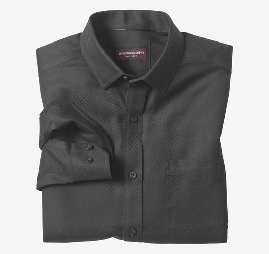 Black Solid Birdseye