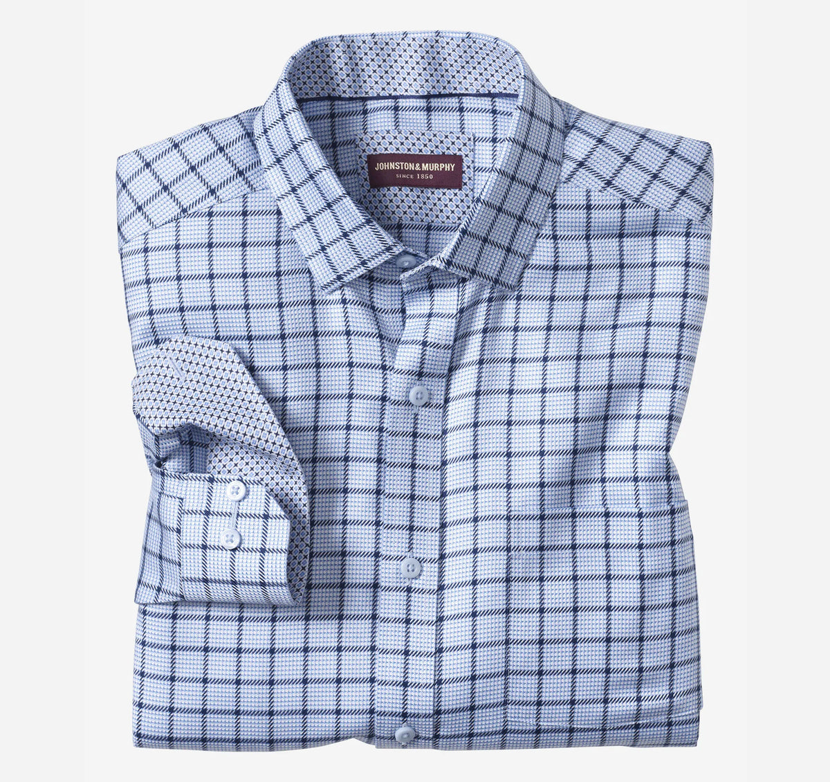 Blue Angled Neat Windowpane