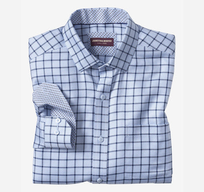 Blue Angled Neat Windowpane