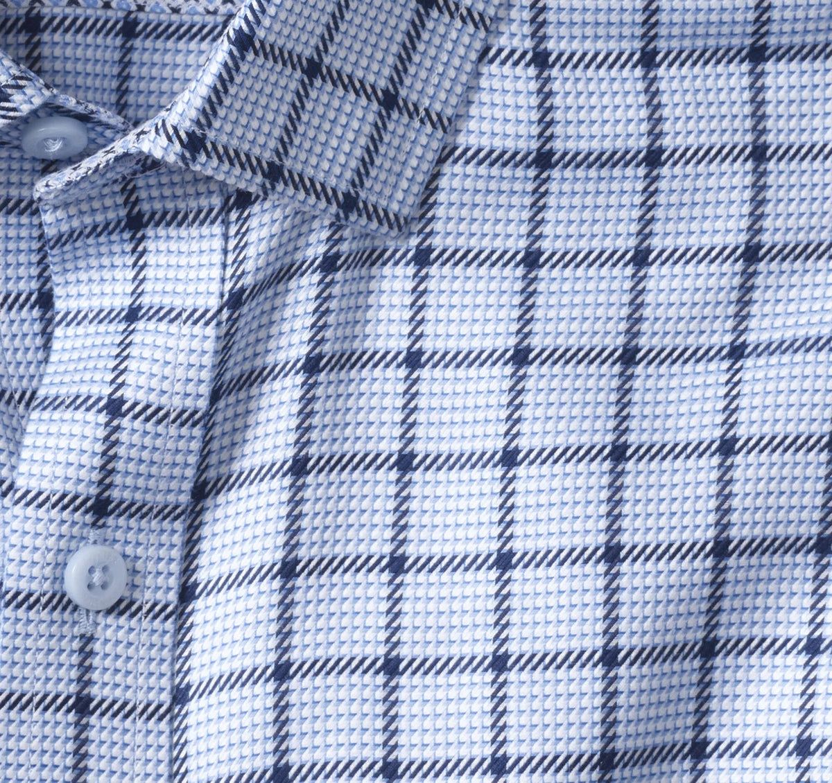 Blue Angled Neat Windowpane