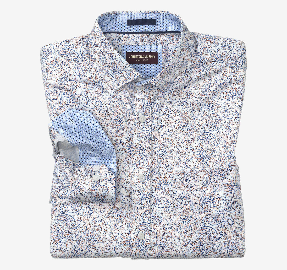 White Dotted Paisley
