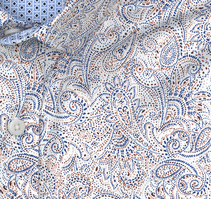 White Dotted Paisley