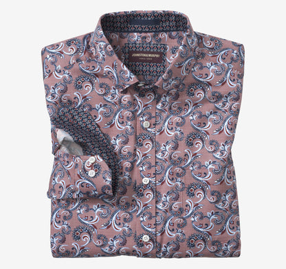 Burgundy Checkered Paisley