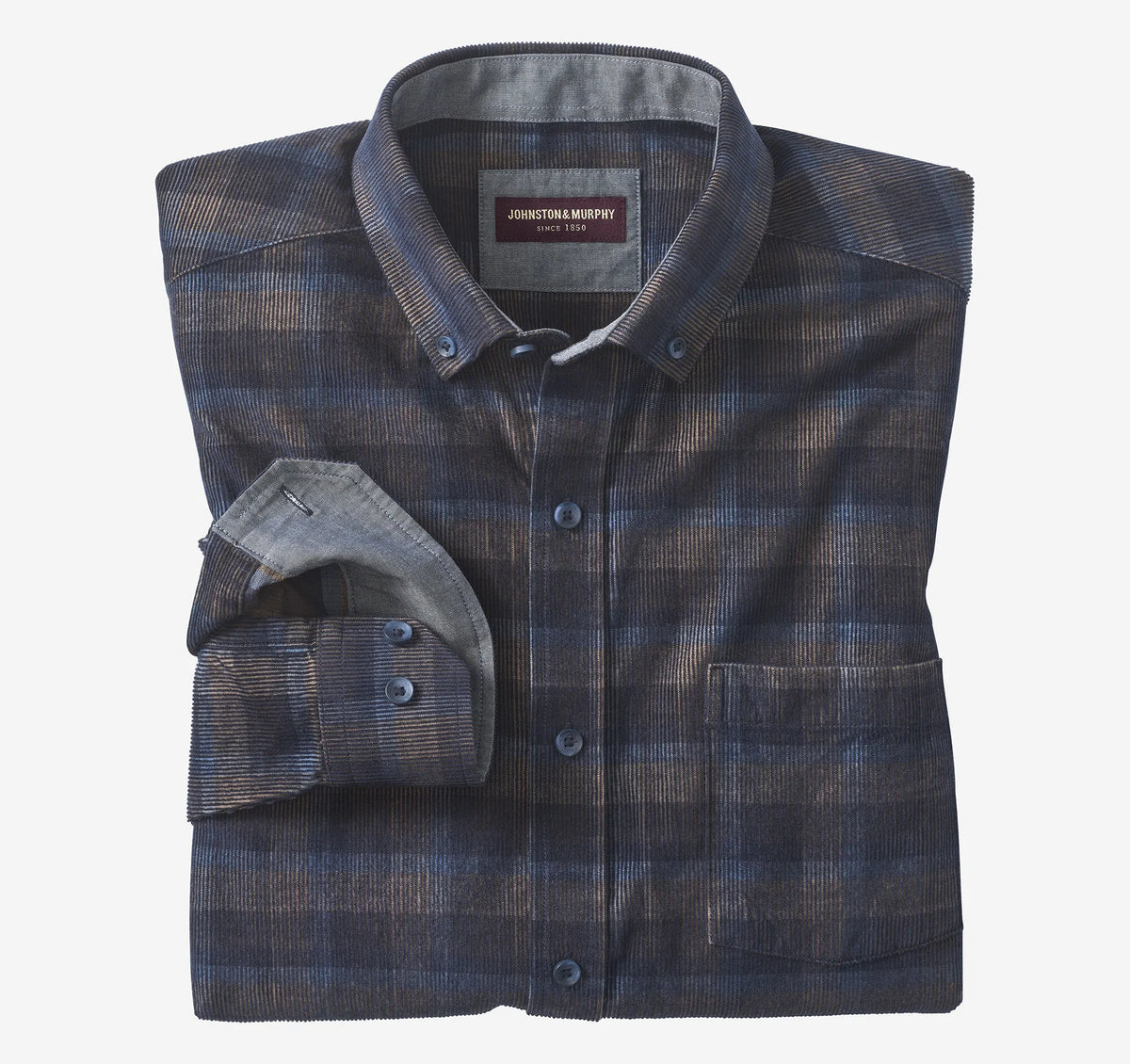 Navy/Brown Plaid