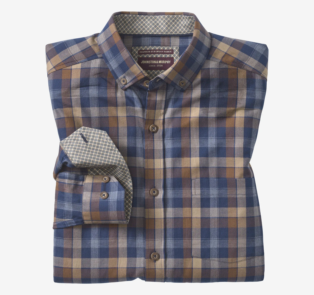 Navy/Brown Large Plaid