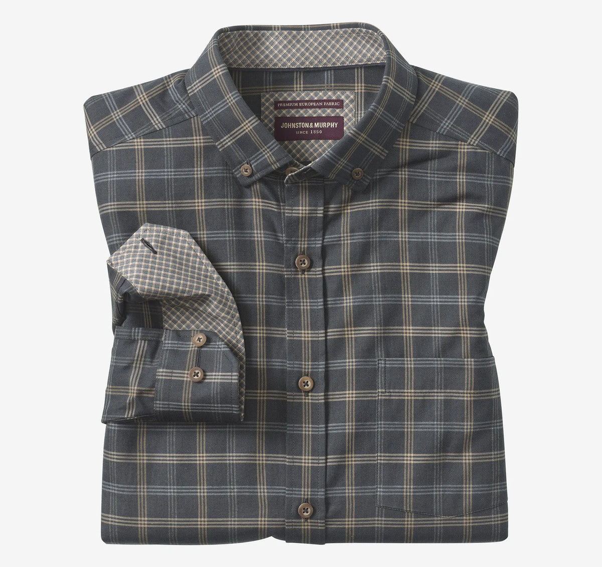 Charcoal/Tan Triple Grid Check