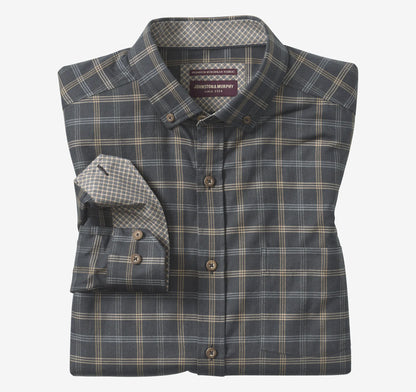 Charcoal/Tan Triple Grid Check