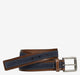 Brown Leather/Navy Suede