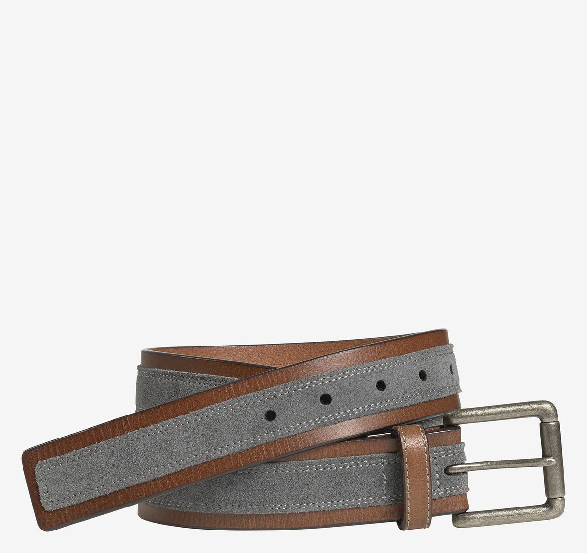 Brown Leather/Gray Suede