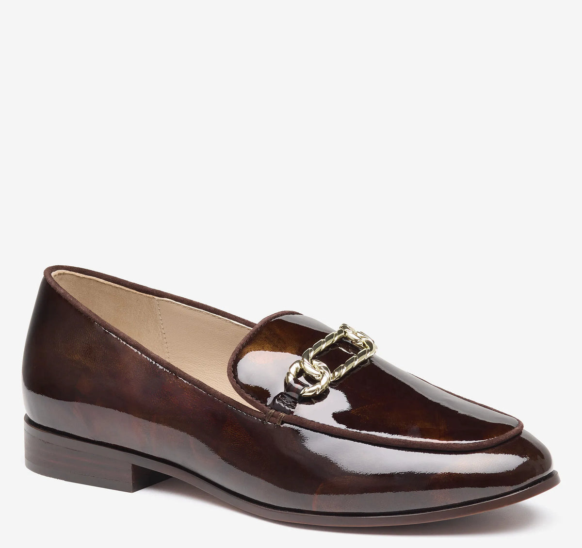 Dark Brown Brushed Italian Patent Leather