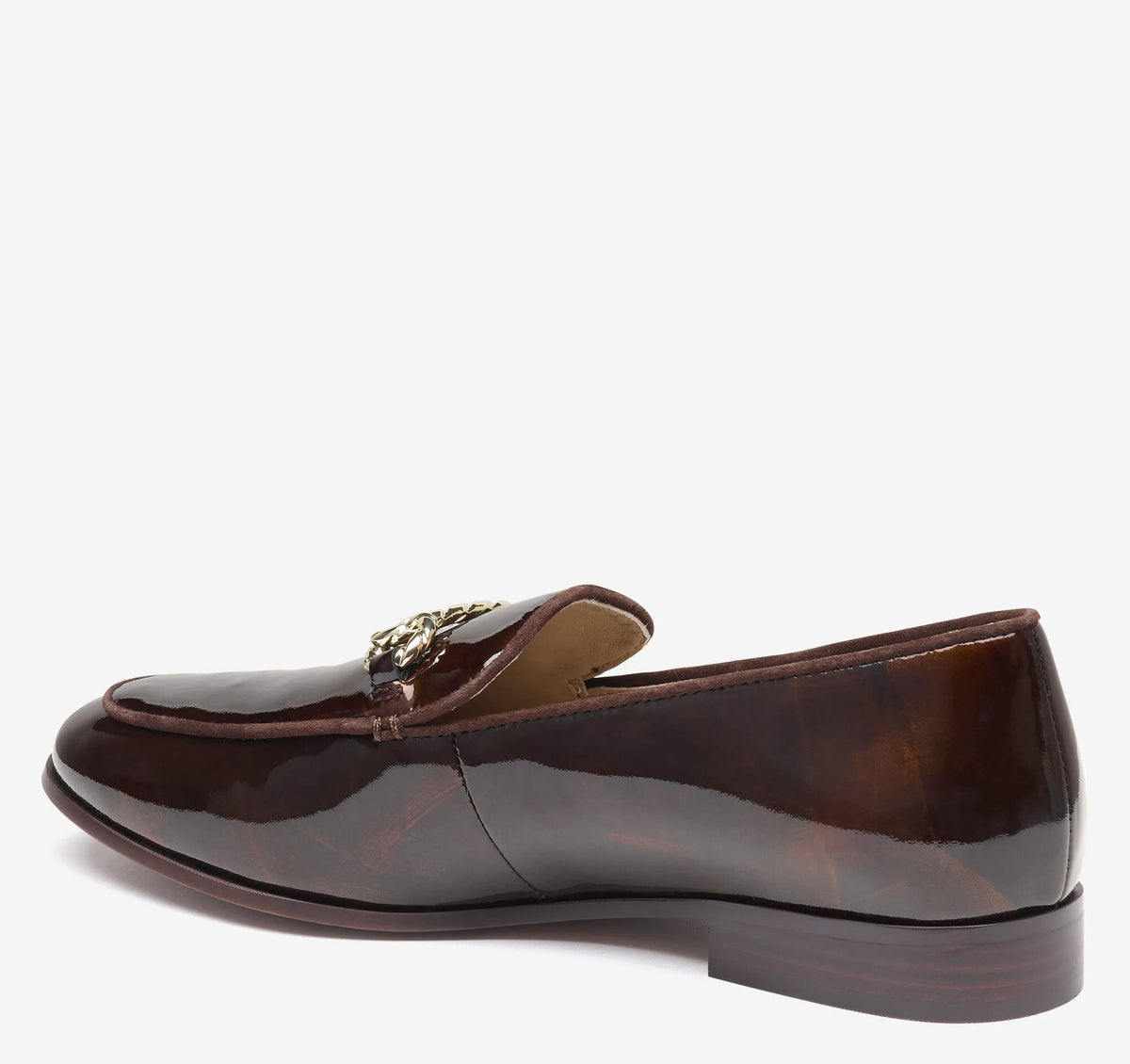 Dark Brown Brushed Italian Patent Leather