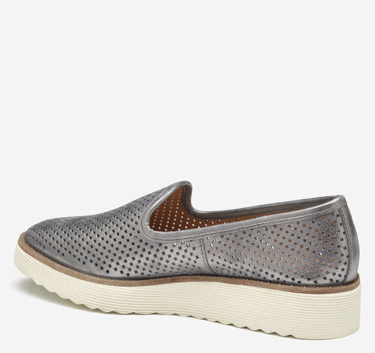 Pewter Metallic Kid Suede