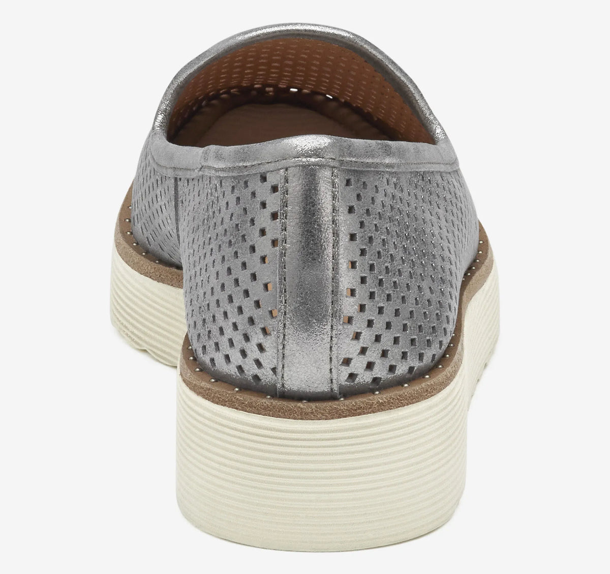 Pewter Metallic Kid Suede