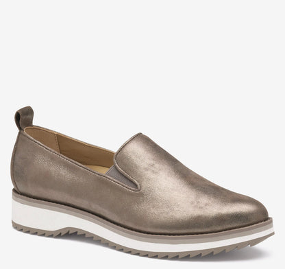 Taupe Italian Metallic Kid Suede