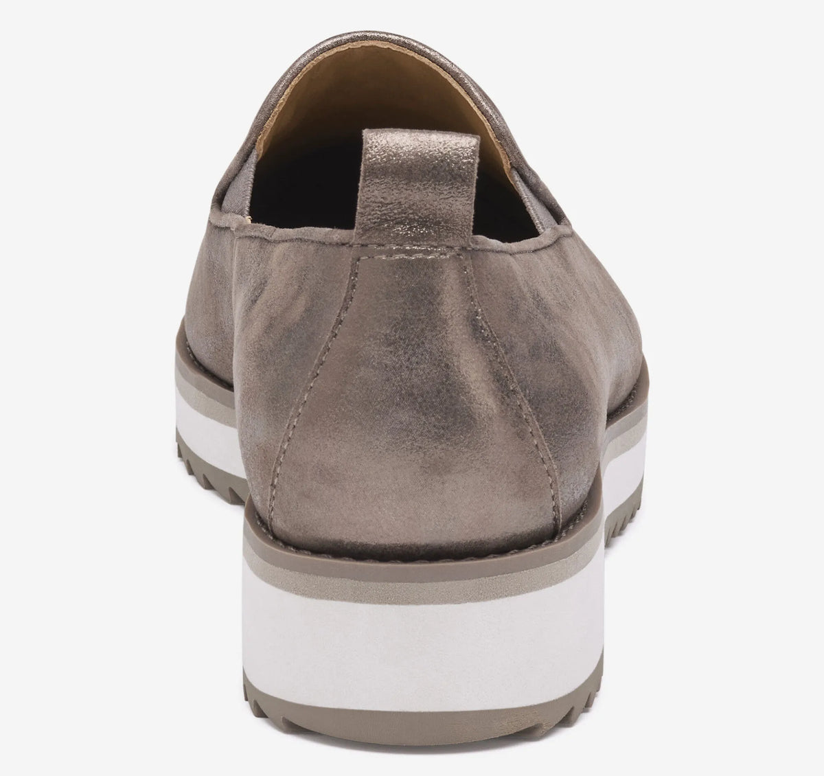 Taupe Italian Metallic Kid Suede