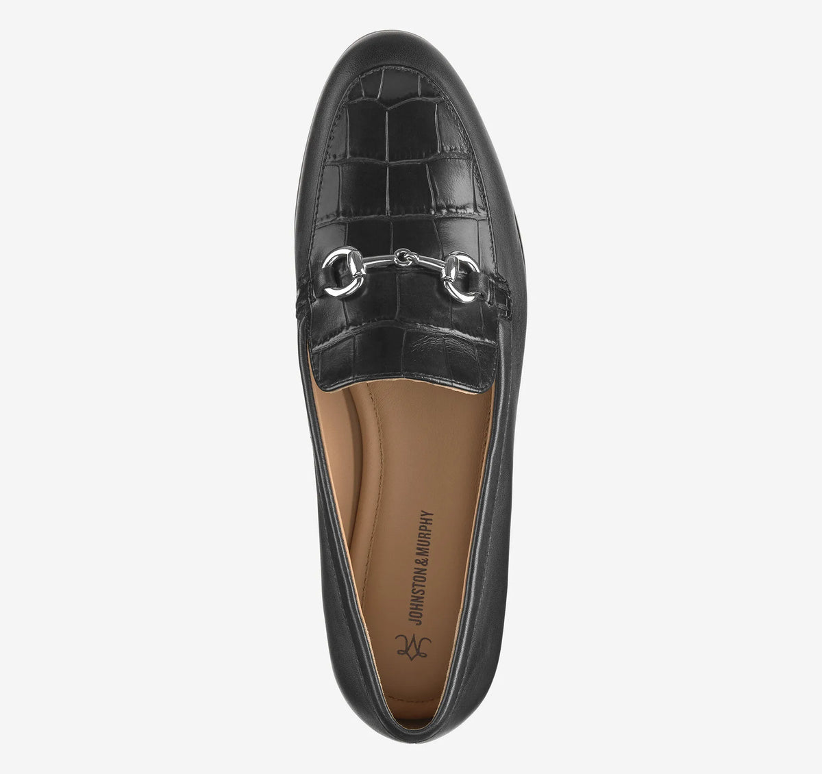 Black Glove Leather/Croc-Embossed Calfskin