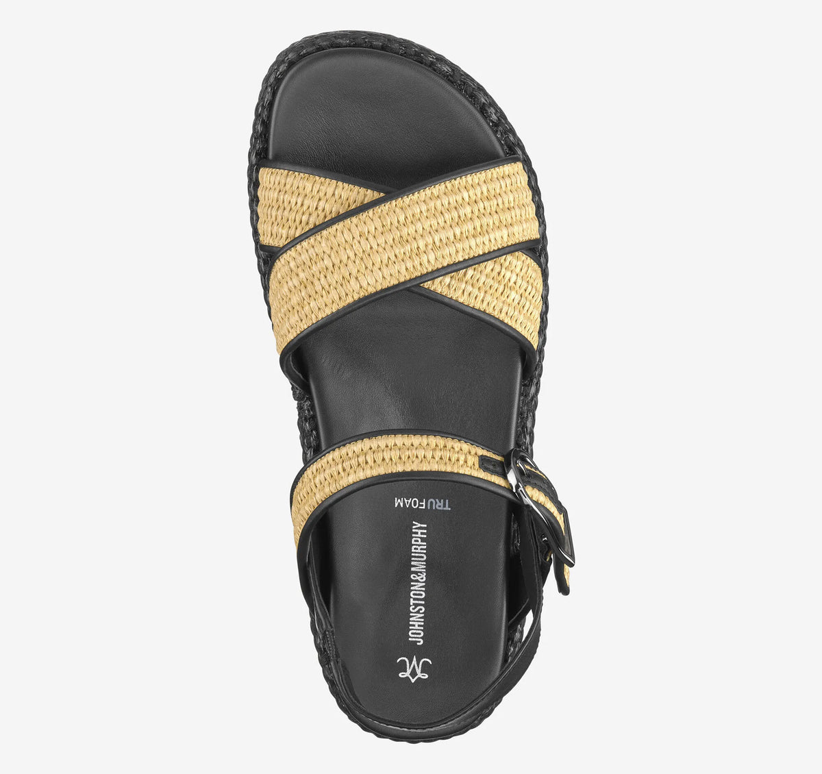 Natural Raffia/Black Nappa Leather