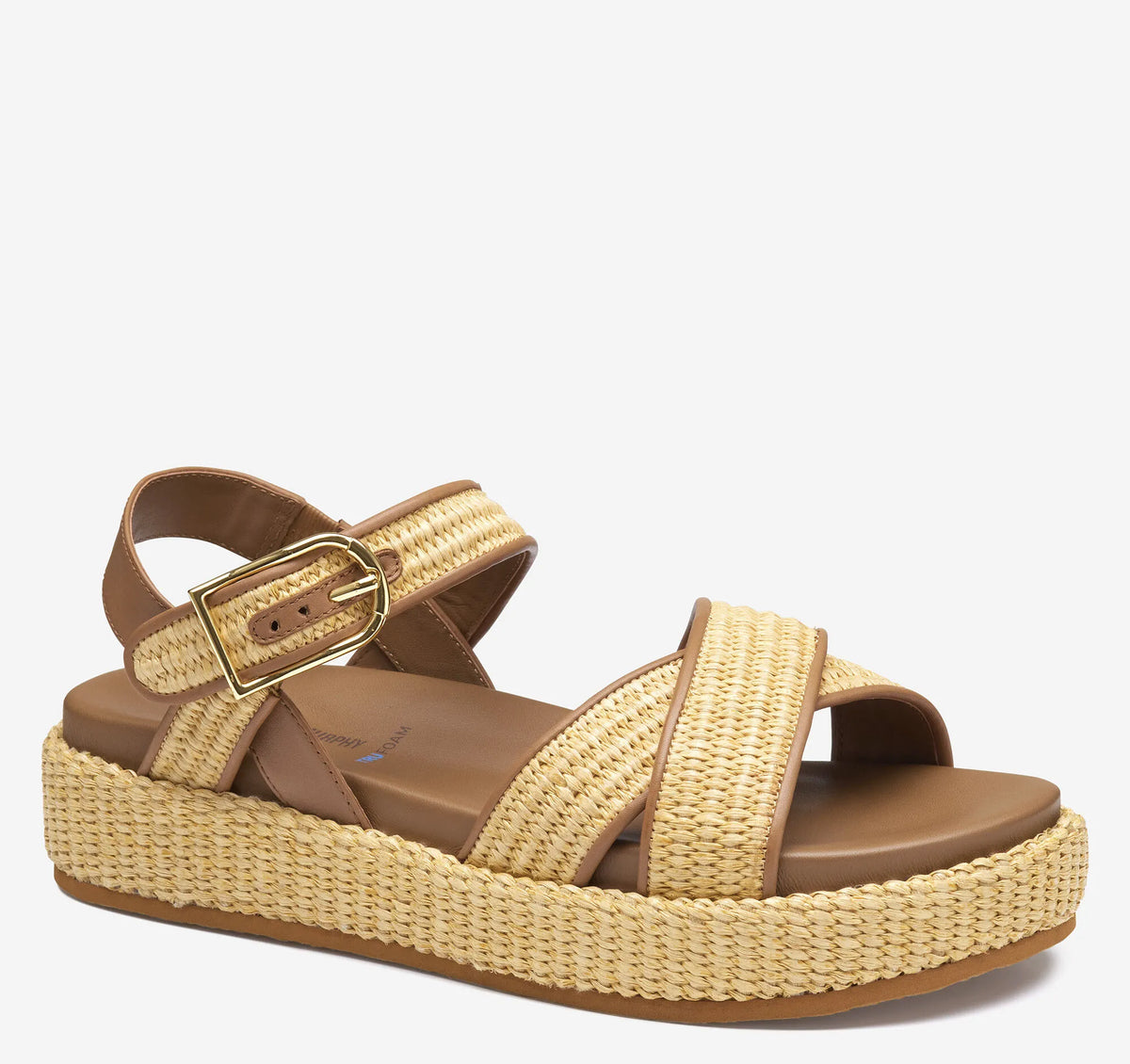 Natural Raffia/Cognac Nappa Leather