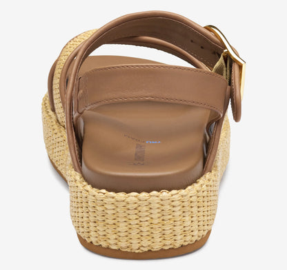 Natural Raffia/Cognac Nappa Leather
