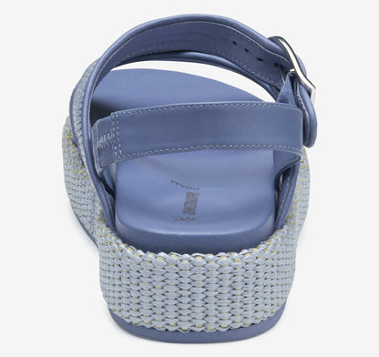 Light Blue Raffia/Nappa Leather