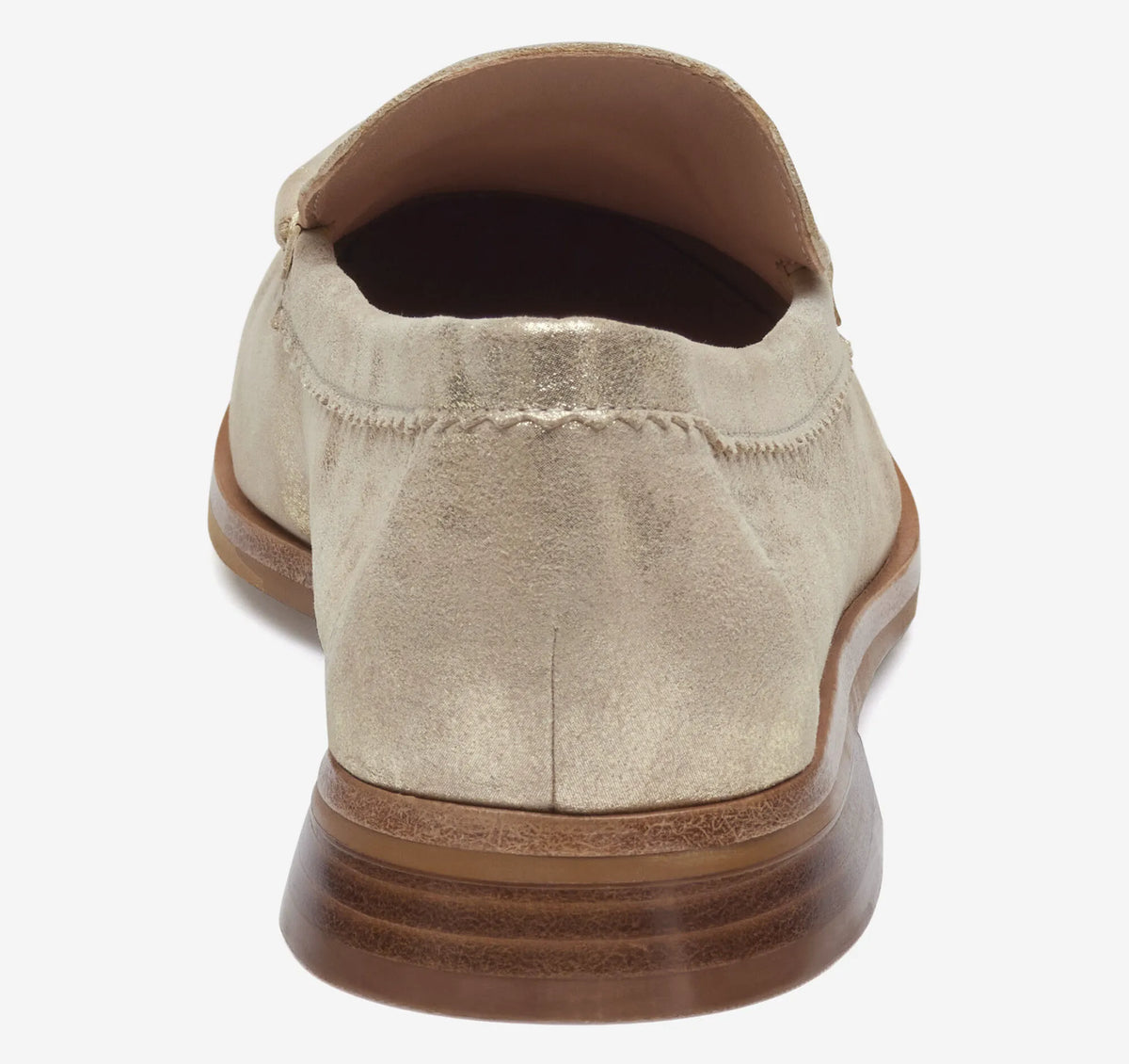 Champagne Metallic Italian Kid Suede