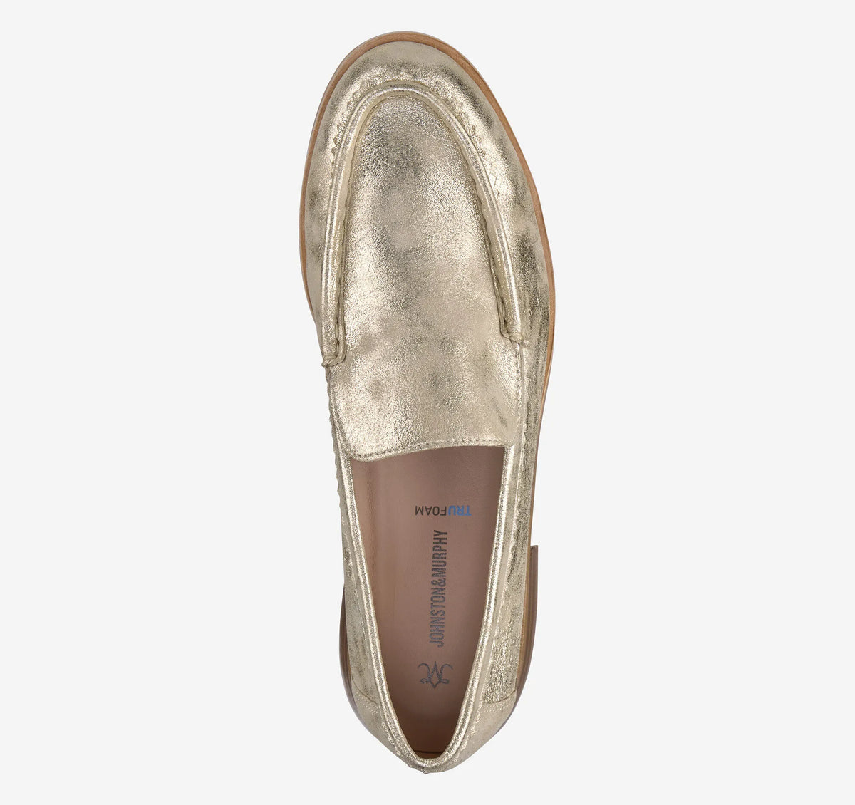 Champagne Metallic Italian Kid Suede