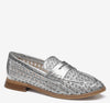 Silver Metallic Faux Leather