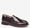 Dark Brown Brushed Italian Patent Leather