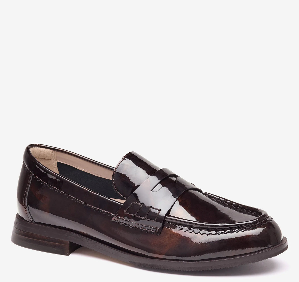 Dark Brown Brushed Italian Patent Leather